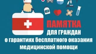 Памятка для граждан о гарантиях бесплатного оказания медицинской помощи